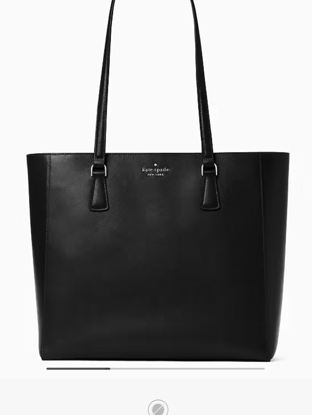 kate spade Perry Black Saffiano Leather Laptop Tote